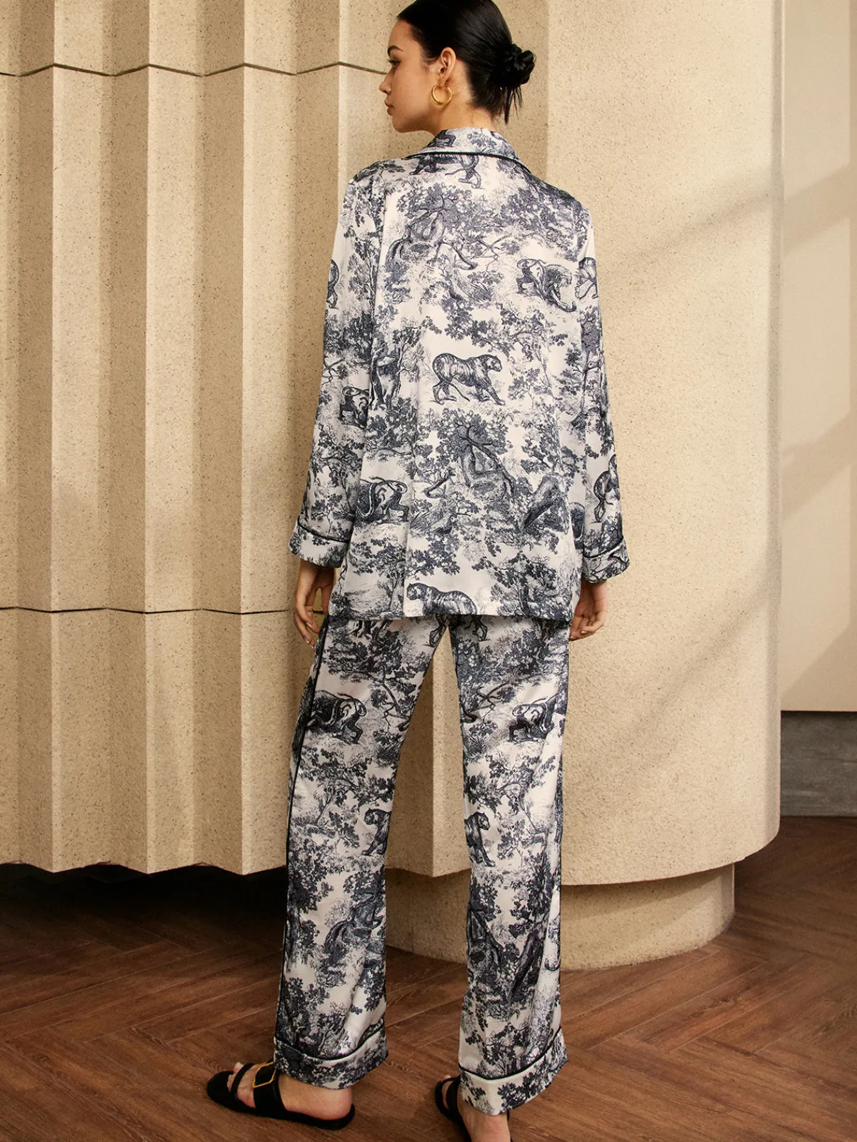 Best Vintage Printed Piping Pants Set Pants Sets