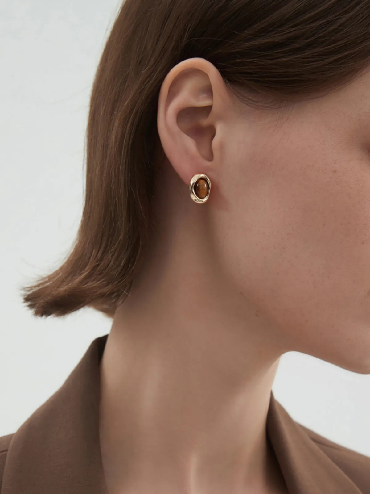 Clearance Vintage Tiger Eye Earrings Earrings|Accessories