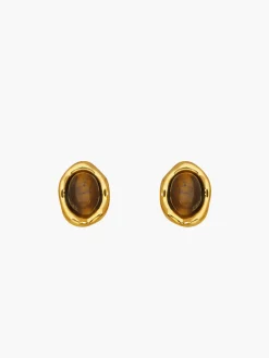 Clearance Vintage Tiger Eye Earrings Earrings|Accessories