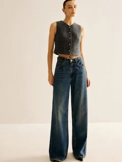 Hot Vintage Tweed Breasted Vest Outerwear|Vests