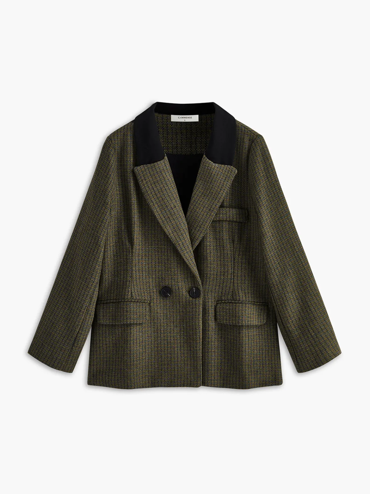 Best Vintage Tweed Plaid Blazer Outerwear|Blazers