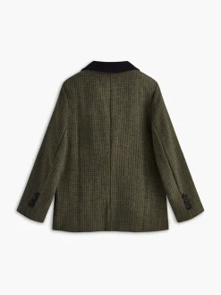Best Vintage Tweed Plaid Blazer Outerwear|Blazers