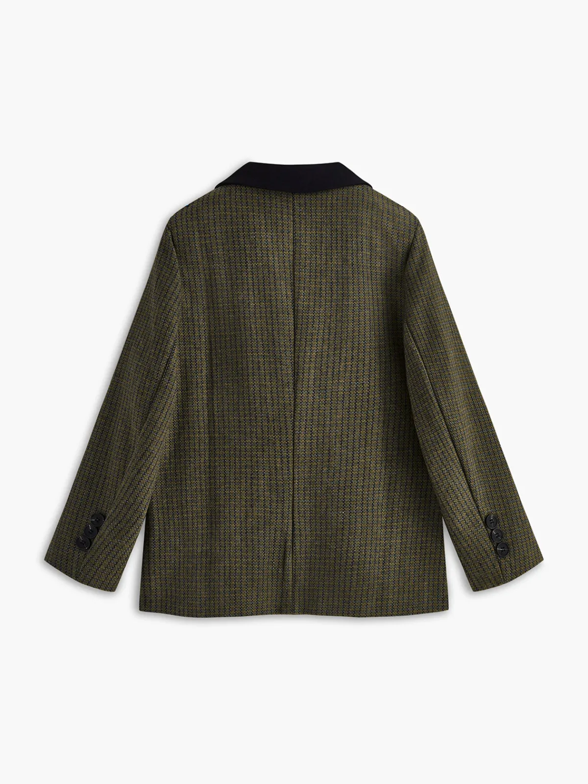 Best Vintage Tweed Plaid Blazer Outerwear|Blazers