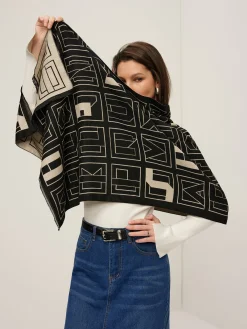 Discount Vintage Two Tone  Letters Scarf Accessories