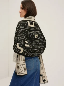 Discount Vintage Two Tone  Letters Scarf Accessories