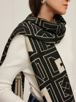 Discount Vintage Two Tone  Letters Scarf Accessories