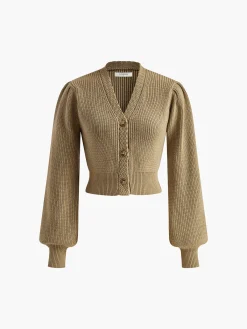 Outlet Vintage V-Neck Corset Cardigan Cardigans|Sweaters & Cardigans