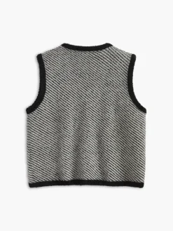 Best Vintage V-Neck Metal Button Sweater Vest Sweater Vests|Sweaters & Cardigans