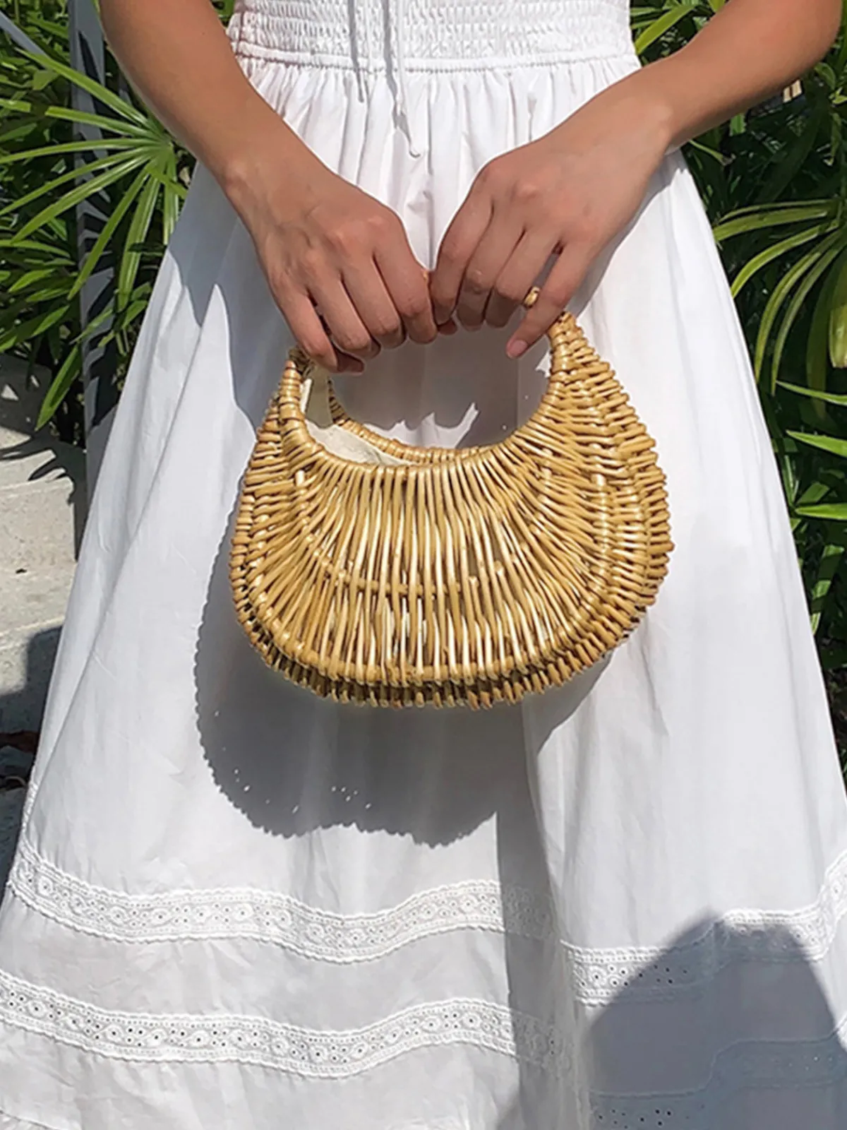 New Vintage Wicker Basket Bag Bags|Accessories