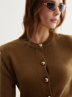 Sale Vintage Wool-Blend Button Down Cardigan Cardigans|Sweaters & Cardigans