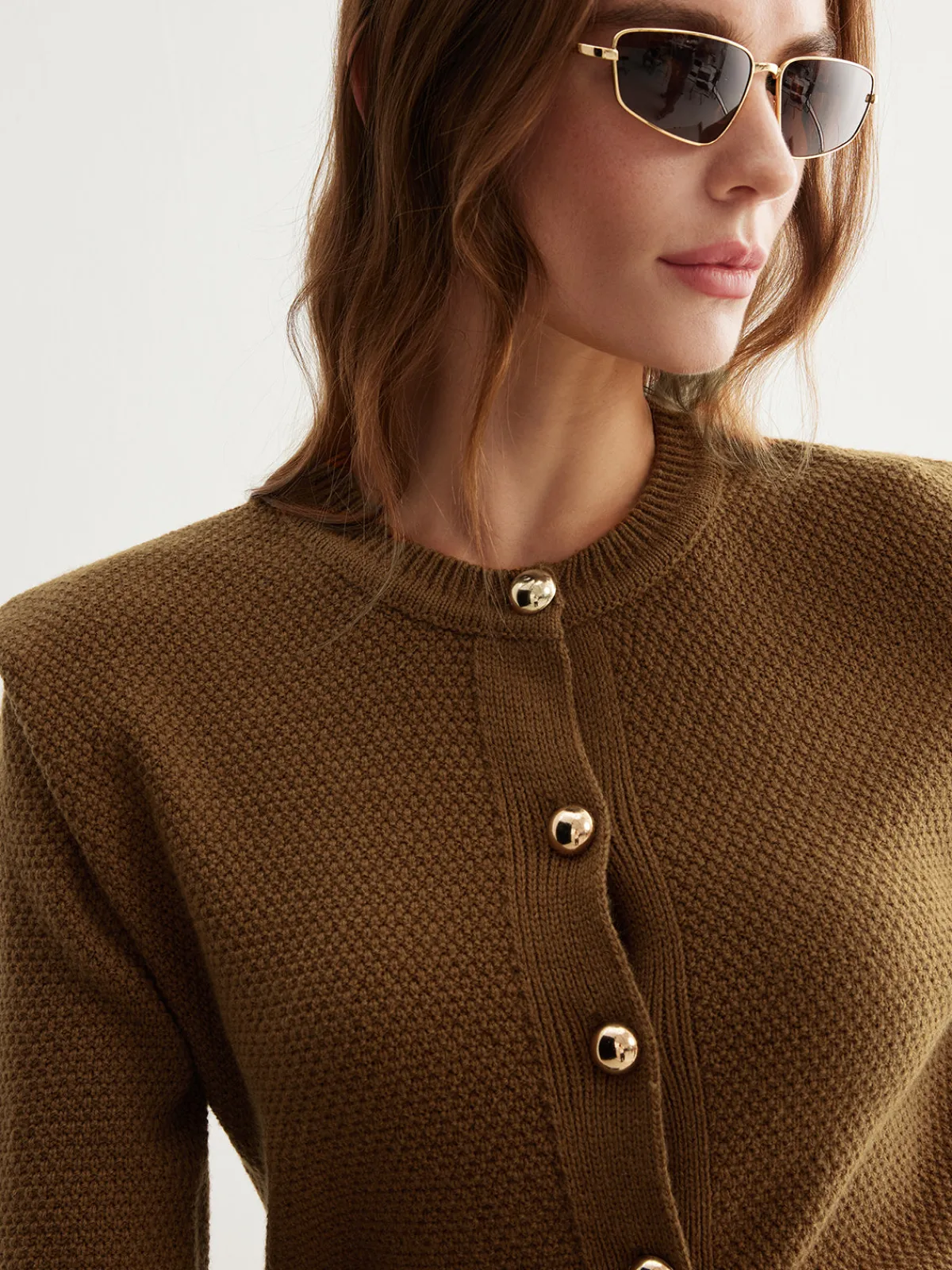 Sale Vintage Wool-Blend Button Down Cardigan Cardigans|Sweaters & Cardigans