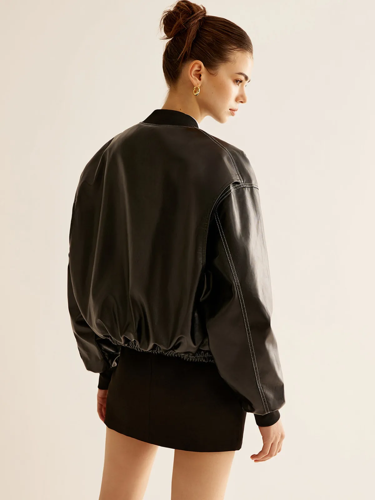 Best Vintage Zipper PU Leather Short Jacket Outerwear|Jackets