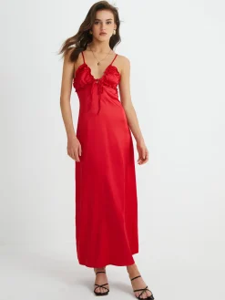 Sale V-Neck Backless Tie Front Long Dress Cocktail & Party Dresses|Summer Dresses