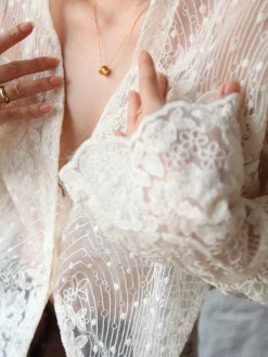 New V-Neck Button Floral Sheer Shirt Blouses & Shirts|Tops