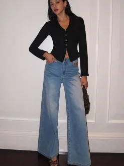 Clearance V-Neck Button Petite Blouse Blouses & Shirts
