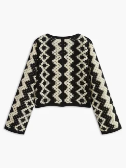 Online V-Neck Chevron Breasted Cardigan Knitwear|Tops
