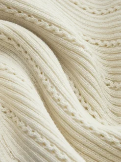 Hot V-Neck Contrast Trim Belted Sweater Dress White Dresses|Sweater Dresses