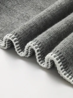 Online V-Neck Contrast Trim Knit Top Sweater Tops|Sweaters & Cardigans