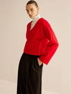 Sale V-Neck Criss Cross Jacket Outerwear|Jackets
