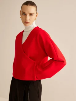 Sale V-Neck Criss Cross Jacket Outerwear|Jackets