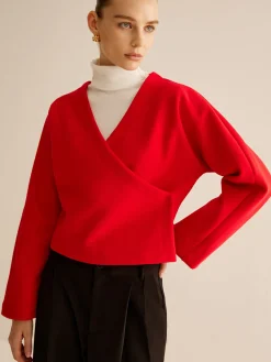 Sale V-Neck Criss Cross Jacket Outerwear|Jackets