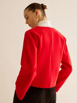 Sale V-Neck Criss Cross Jacket Outerwear|Jackets