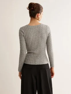 Online V-Neck Criss Cross Knit Top Sweater Tops|Sweaters & Cardigans