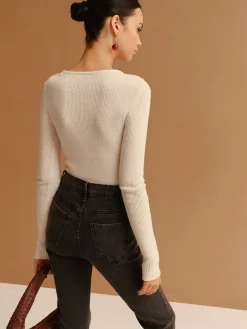 Online V-Neck 3D Flower Pleated Slim Blouse Tops