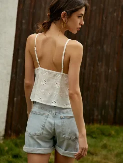 V-Neck Hollow Out Cami Top Tank Tops & Camis|Tops