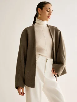 Clearance V-Neck Loose Warm Jacket Outerwear|Jackets