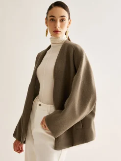 Clearance V-Neck Loose Warm Jacket Outerwear|Jackets