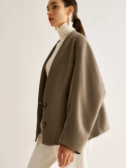 Clearance V-Neck Loose Warm Jacket Outerwear|Jackets