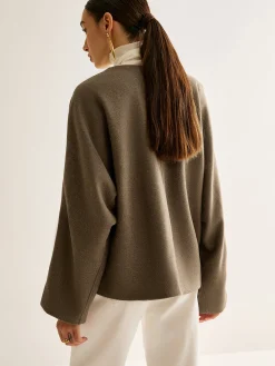 Clearance V-Neck Loose Warm Jacket Outerwear|Jackets