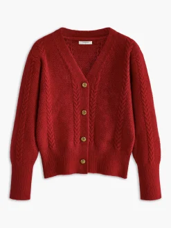 Outlet V-Neck Metal Breasted Stretch Cardigan Cardigans|Sweaters & Cardigans