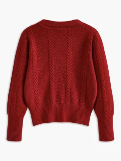 Outlet V-Neck Metal Breasted Stretch Cardigan Cardigans|Sweaters & Cardigans