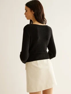Outlet V-Neck Metal Detail Sweater Sweater Tops|Sweaters & Cardigans