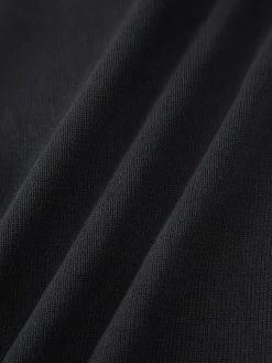 Sale V-Neck Monochrome Long Dress Black Dresses|Sweater Dresses