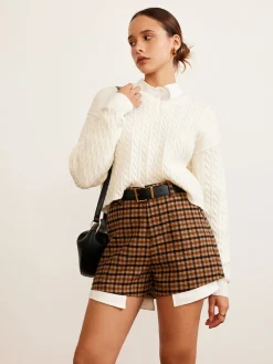 Outlet V-Neck Plain Cable Sweater Sweater Tops|Sweaters & Cardigans