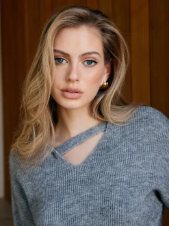 New V-Neck Plain Pullover Sweater Sweater Tops|Sweaters & Cardigans