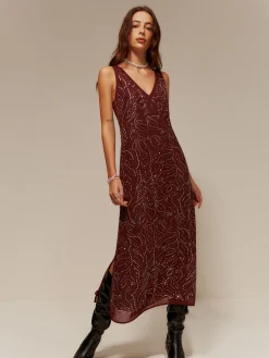 Hot V-Neck Rhinestone Split Tank Dress Cocktail & Party Dresses|Summer Dresses