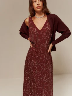 Hot V-Neck  Rhinestone Split Tank Dress Cocktail & Party Dresses|Summer Dresses