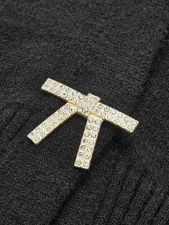 Best V-Neck Rhinestone-Bow Cardigan Cardigans|Sweaters & Cardigans