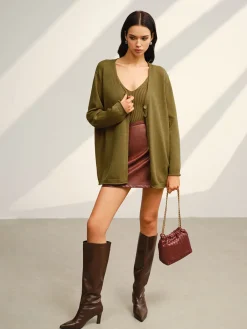 Hot V-Neck Ribbed Sweater Co-ords Sweater Tops|Sweaters & Cardigans