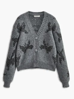 Outlet V-Neck Sequins Cardigan Cardigans|Sweaters & Cardigans