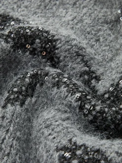Outlet V-Neck Sequins Cardigan Cardigans|Sweaters & Cardigans