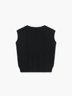 Sale V-Neck Solid Button Knitted Vest Sweater Vests|Sweaters & Cardigans