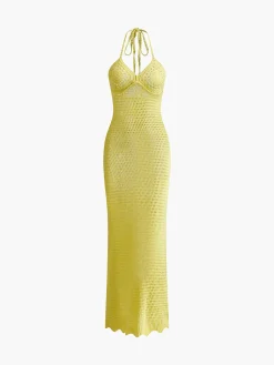 Best V-Neck Spaghetti Strap Sweater Long Dress Sweater Dresses|Vacation Dresses
