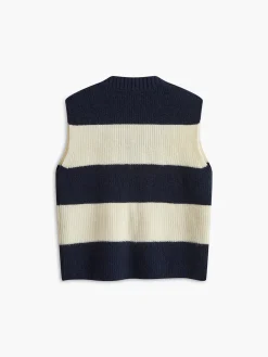 Online V-Neck Striped Sweater Vest Sweater Vests|Sweaters & Cardigans
