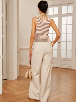Online V-Neck Striped Sweater Vest Sweater Vests|Sweaters & Cardigans