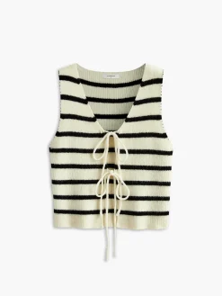 Online V-Neck Striped Tie Sweater Vest Sweater Vests|Sweaters & Cardigans